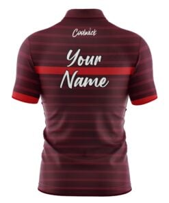 Alternative view of CoolWick Elite Red Stripe Purple Sash Zip Jersey