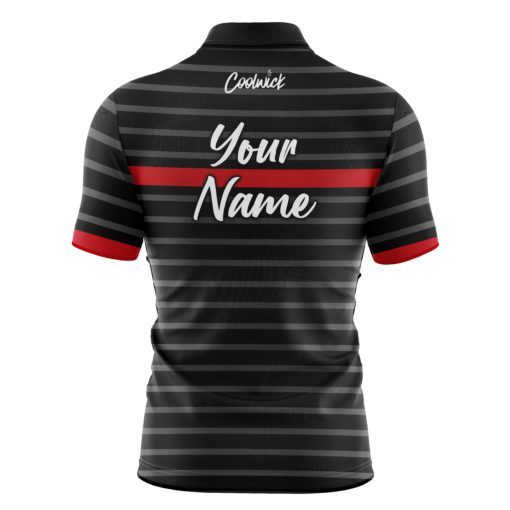 CoolWick Elite Red Stripe Sash Zip Jersey - Image 2