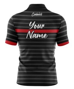 Alternative view of CoolWick Elite Red Stripe Sash Zip Jersey