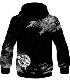 Alternative view of 12Bagger Bowling Strikers Black Ripple CoolWick Dye-Sub Hoodie