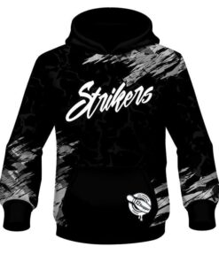 12Bagger Bowling Strikers Black Ripple CoolWick Dye-Sub Hoodie