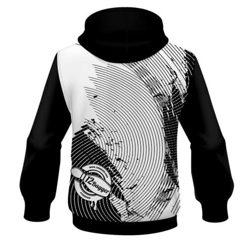 12Bagger Bowling Strikers Contrasting Lines CoolWick Dye-Sub Hoodie - Image 2