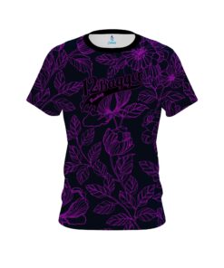 12Bagger Bowling Navy and Violet Flower Tattoo Coolwick Jersey