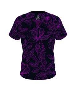 Alternative view of 12Bagger Bowling Navy and Violet Flower Tattoo Coolwick Jersey