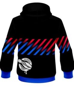 Alternative view of 12Bagger Bowling Strikers Neon Stripes CoolWick Dye-Sub Hoodie