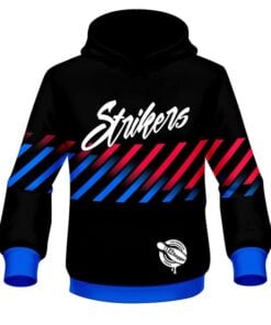 12Bagger Bowling Strikers Neon Stripes CoolWick Dye-Sub Hoodie