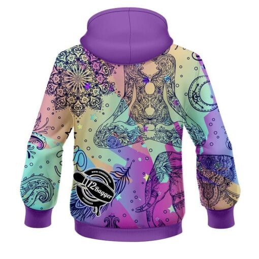 12Bagger Bowling Prismatic Tapestry Coolwick Dye-Sub Hoodie - Image 2
