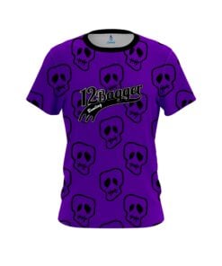 12Bagger Bowling Purple Skulls Coolwick Jersey