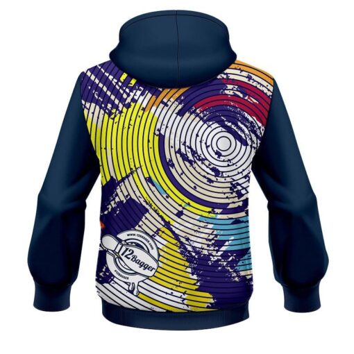 12Bagger Bowling Strikers Vinyl Scratch CoolWick Dye-Sub Hoodie - Image 2