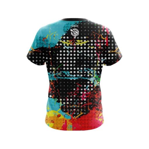 12Bagger Bowling Abstract Paint Splatter Coolwick Jersey - Image 2