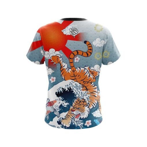 12Bagger Bowling Tiger Waves Coolwick Jersey - Image 2