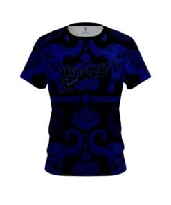 12Bagger Bowling Tribal Elephants Blue and Black Coolwick Jersey