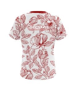 Alternative view of 900 Global Red Flower Tattoo CoolWick Bowling Jersey