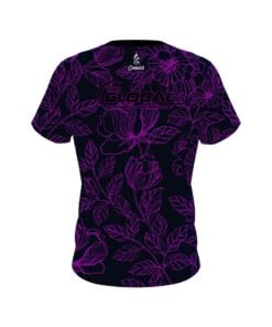 Alternative view of 900 Global Navy and Violet Flower Tattoo CoolWick Bowling Jersey