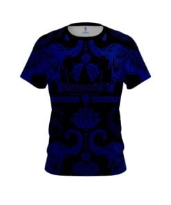 Brunswick Tribal Elephants Blue and Black CoolWick Bowling Jersey