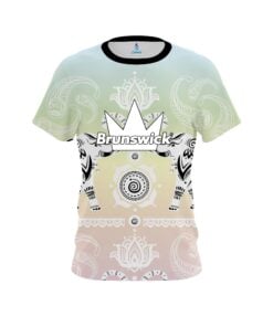 Brunswick Tribal Elephants Pastel Rainbow CoolWick Bowling Jersey