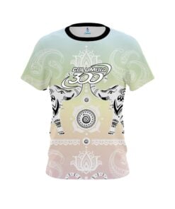 Columbia 300 Tribal Elephants Pastel Rainbow CoolWick Bowling Jersey