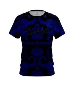 Signature Coolwick Tribal Elephants Blue and Black Bowling Jersey