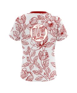 Alternative view of DV8 Red Flower Tattoo CoolWick Bowling Jersey