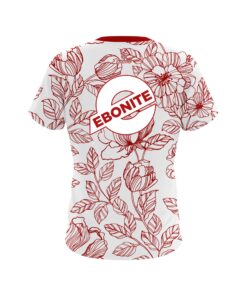 Alternative view of Ebonite Red Flower Tattoo CoolWick Bowling Jersey