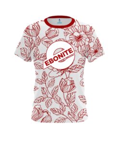 Ebonite Red Flower Tattoo CoolWick Bowling Jersey