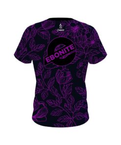 Alternative view of Ebonite Navy and Violet Flower Tattoo CoolWick Bowling Jersey