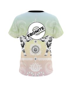 Alternative view of Ebonite Tribal Elephants Pastel Rainbow CoolWick Bowling Jersey
