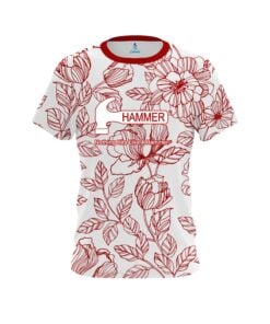 Hammer Red Flower Tattoo CoolWick Bowling Jersey