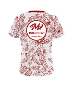 Alternative view of Motiv Red Flower Tattoo CoolWick Bowling Jersey