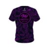 Motiv Navy and Violet Flower Tattoo CoolWick Bowling Jersey - Image 2