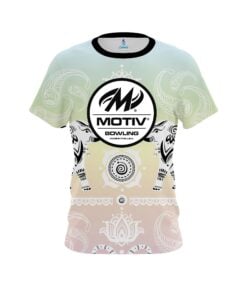 Motiv Tribal Elephants Pastel Rainbow CoolWick Bowling Jersey
