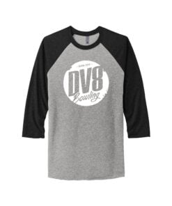 DV8 Men's Tri-Blend 3/4-Sleeve Raglan CoolWick Bowling Tee