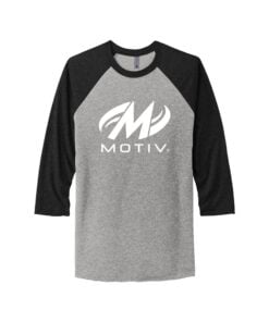 Motiv Men's Tri-Blend 3/4-Sleeve Raglan CoolWick Bowling Tee