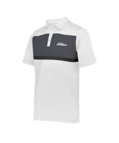Roto Grip Men's Halo Dry Zone Micro-Mesh Tipped Polo Bowling Shirt Grey White 