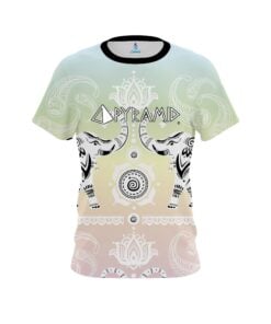 Pyramid Tribal Elephants Pastel Rainbow CoolWick Bowling Jersey
