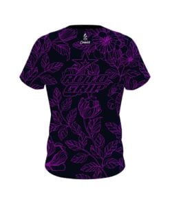 Alternative view of Roto Grip Navy and Violet Flower Tattoo CoolWick Bowling Jersey