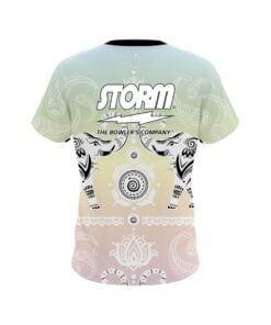 Alternative view of Storm Tribal Elephants Pastel Rainbow CoolWick Bowling Jersey