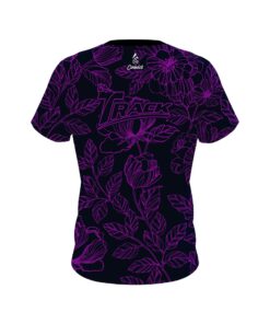 Alternative view of Track Navy and Violet Flower Tattoo CoolWick Bowling Jersey