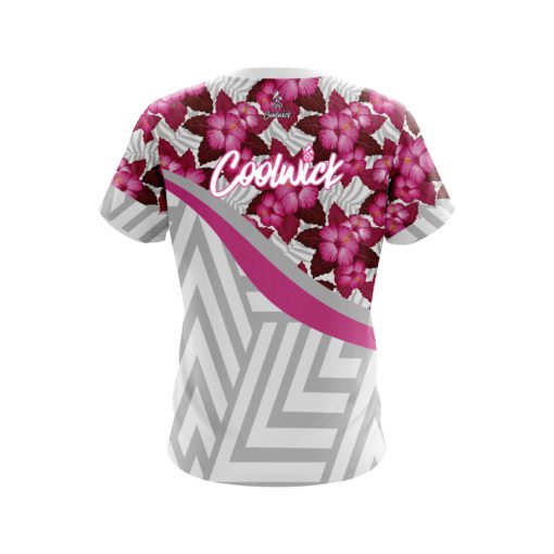 Veronica Petrinec Tropical Pink Hawaiian CoolWick Bowling Jersey - Image 2