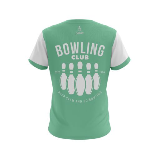 Track Vintage League Bowling Teal Coolwick Jersey - Image 2