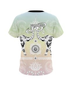 Alternative view of Columbia 300 Tribal Elephants Pastel Rainbow CoolWick Bowling Jersey