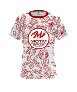 Motiv Red Flower Tattoo CoolWick Bowling Jersey