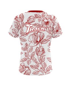 Alternative view of Track Red Flower Tattoo CoolWick Bowling Jersey