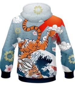Alternative view of 12Bagger Bowling Tiger Waves CoolWick Dye-Sub Hoodie