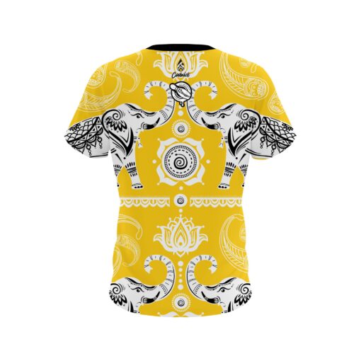 12Bagger Tribal Elephants Yellow CoolWick Jersey - Image 2