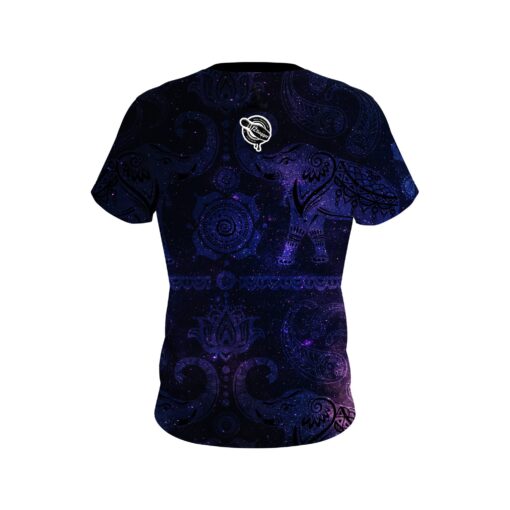 12Bagger Bowling Tribal Elephants Galaxy Coolwick Jersey - Image 2