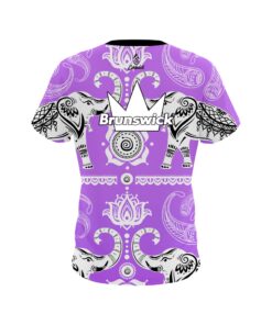 Alternative view of Brunswick Tribal Elephants Purple CoolWick Bowling Jersey