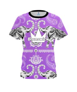 Brunswick Tribal Elephants Purple CoolWick Bowling Jersey
