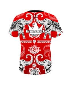 Alternative view of Brunswick Tribal Elephants Red CoolWick Bowling Jersey