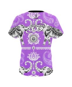 Alternative view of Columbia 300 Tribal Elephants Purple CoolWick Bowling Jersey